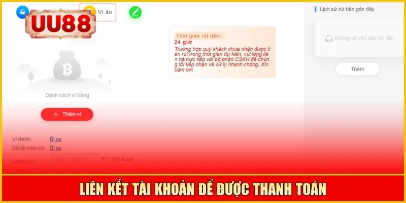 Liên kết tài khoản để được thanh toán