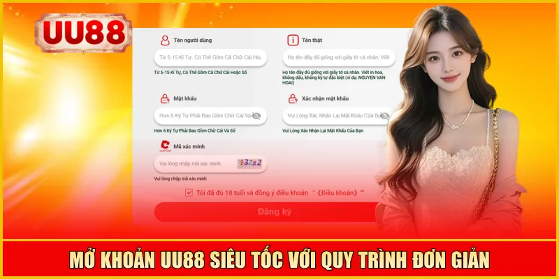 Mở khoản UU88 siêu tốc với quy trình đơn giản