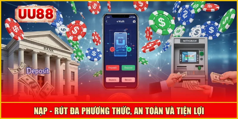 Nạp - rút đa phương thức, an toàn và tiện lợi