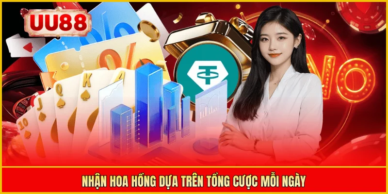 Nhận hoa hồng dựa trên tổng cược mỗi ngày